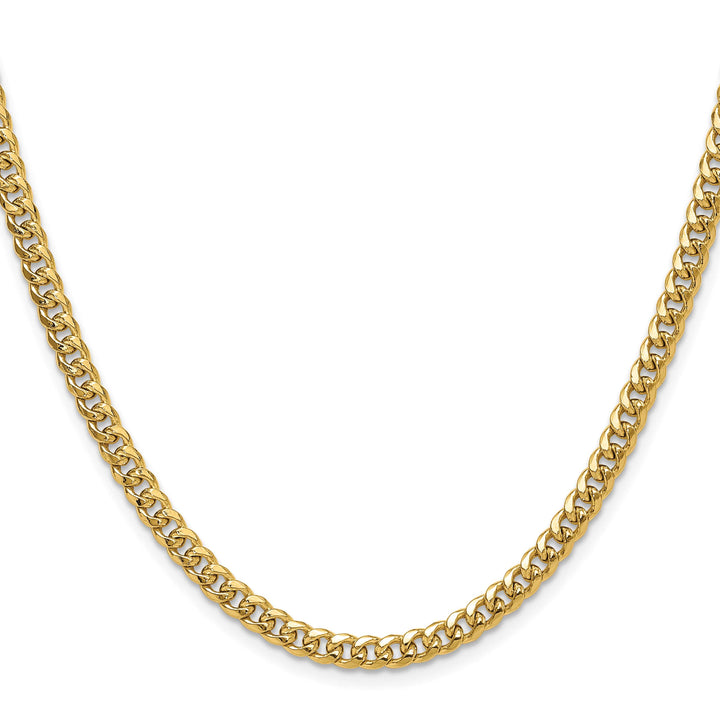 10K Yellow Gold 4.5mm Semi-Solid Miami Cuban Chain