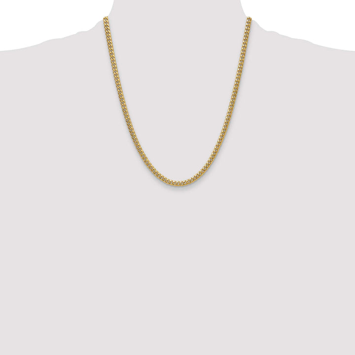 10K Yellow Gold 4.5mm Semi-Solid Miami Cuban Chain