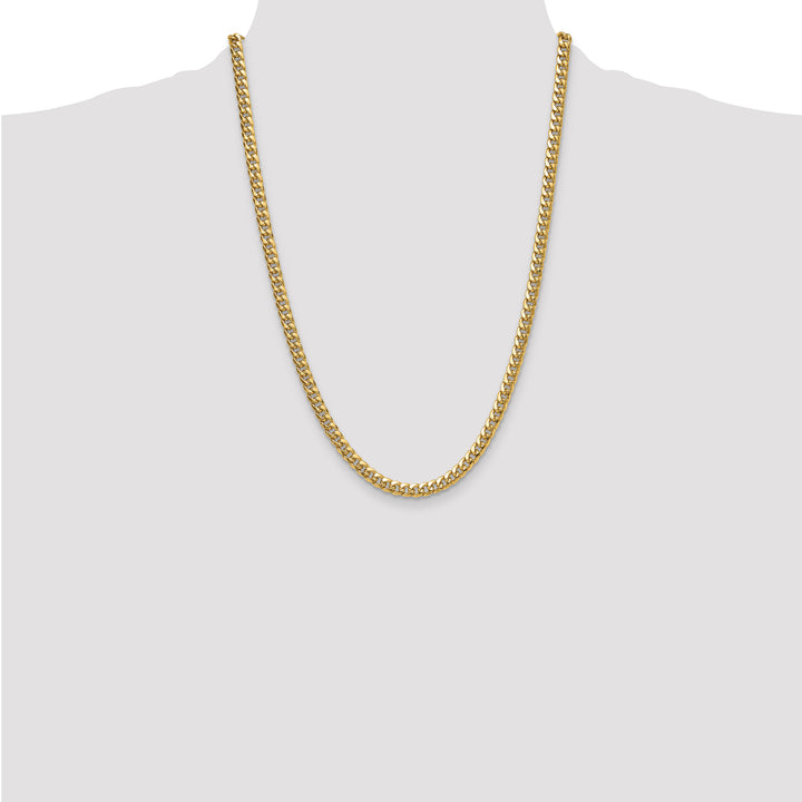 10K Yellow Gold 5.25mm Semi-Solid Miami Cuban Chain