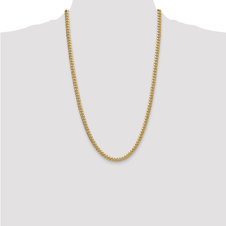 10K Yellow Gold 5.25mm Semi-Solid Miami Cuban Chain