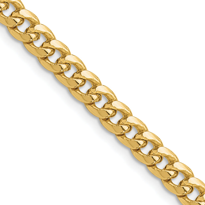 10K Yellow Gold 5.25mm Semi-Solid Miami Cuban Chain