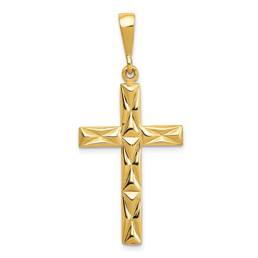 Lovely Rita's Pendants & Charms 10K Yellow Gold Solid Polished Large Reversible Latin Cross Pendant