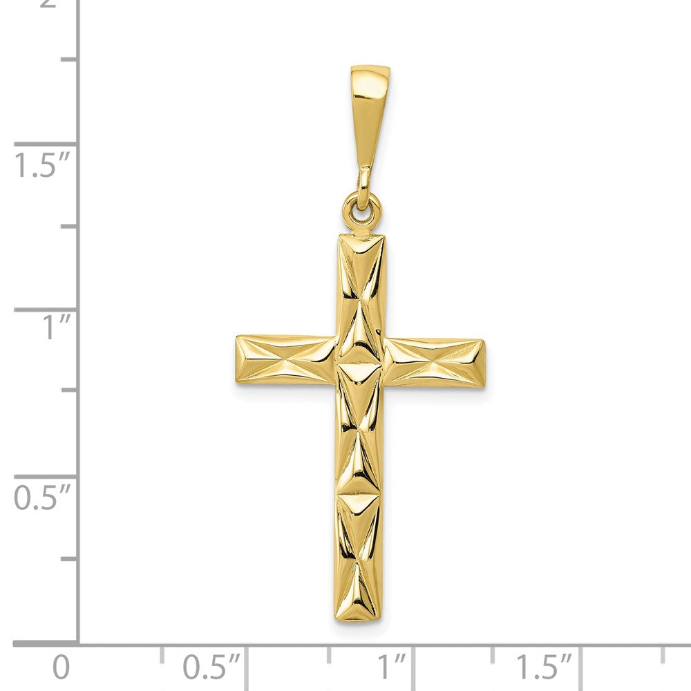 Lovely Rita's Pendants & Charms 10K Yellow Gold Solid Polished Large Reversible Latin Cross Pendant