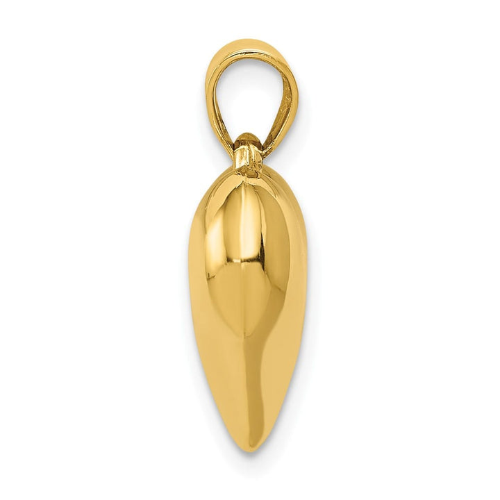 Lovely Rita's Pendants & Charms 10K Yellow Gold Hollow Polished 3-D Medium Puffed Heart Pendant