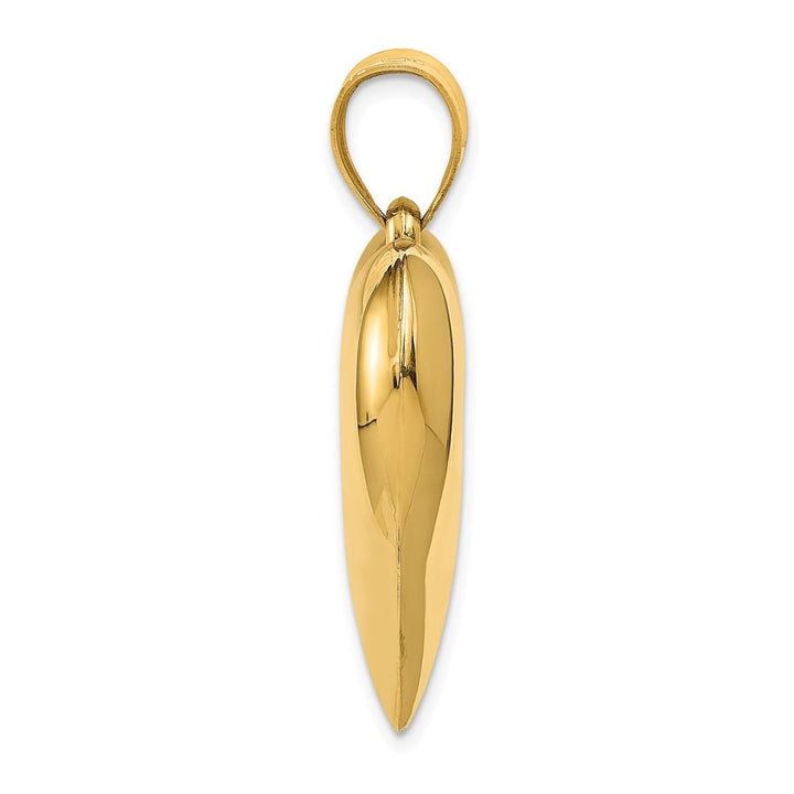 Lovely Rita's Pendants & Charms 10K Yellow Gold Hollow Polished 3-D Large Puffed Heart Pendant