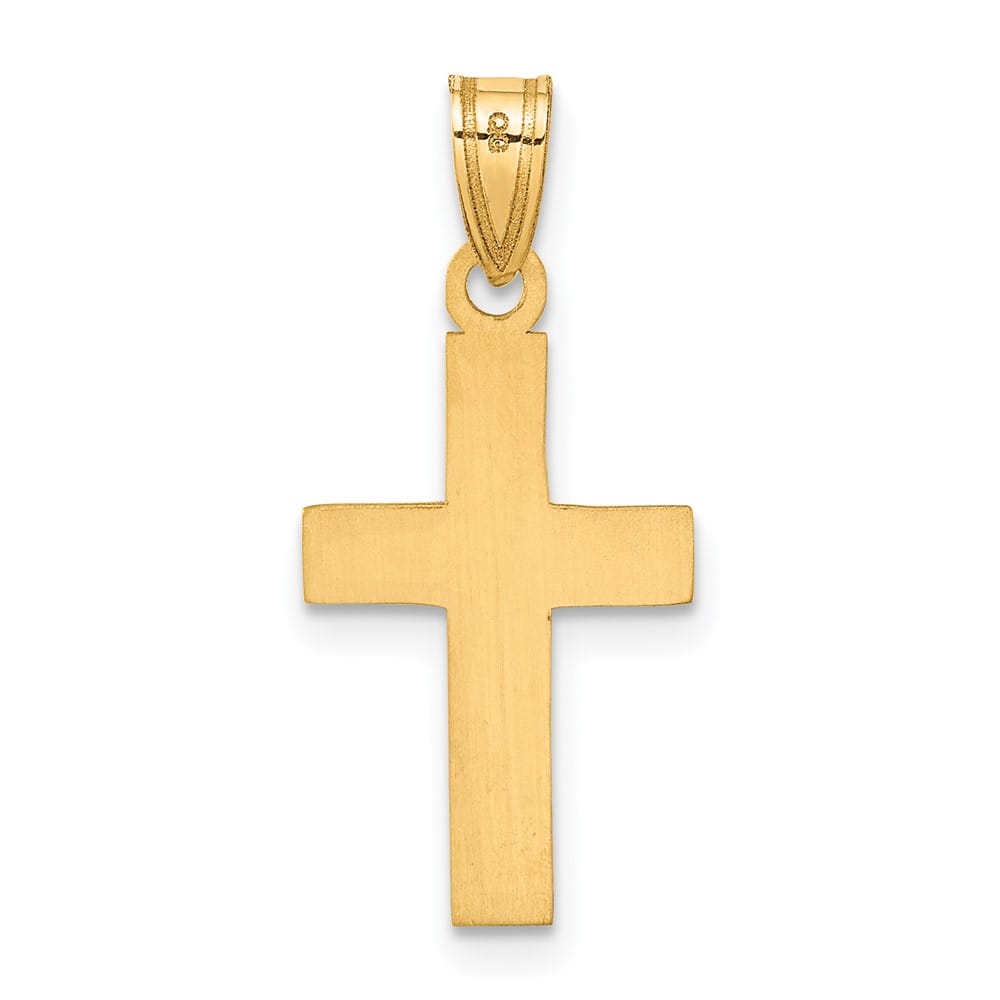 Lovely Rita's Pendants & Charms 10K Yellow Gold Solid Polished Medium Latin Cross Charm