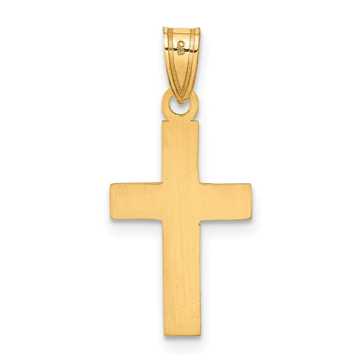 Lovely Rita's Pendants & Charms 10K Yellow Gold Solid Polished Medium Latin Cross Charm
