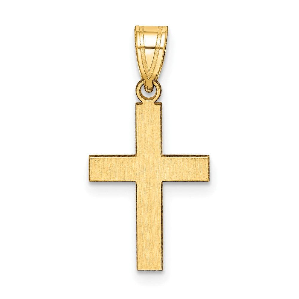Lovely Rita's Pendants & Charms 10K Yellow Gold Solid Polished Medium Latin Cross Charm