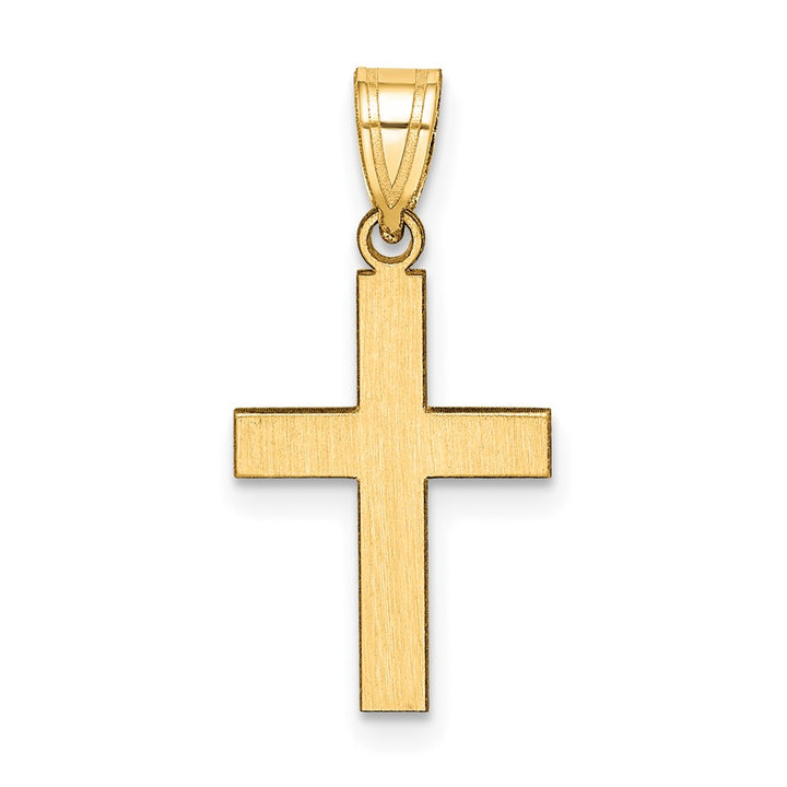 Lovely Rita's Pendants & Charms 10K Yellow Gold Solid Polished Medium Latin Cross Charm