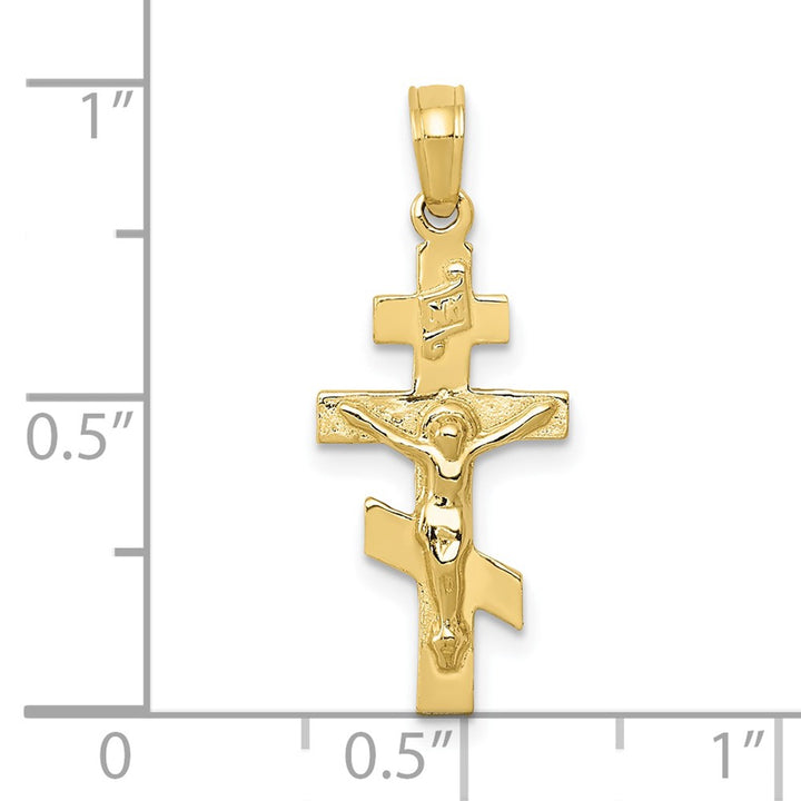 Lovely Rita's Pendants & Charms 10K Yellow Gold Polished Medium Eastern Orthodox INRI Crucifix Charm