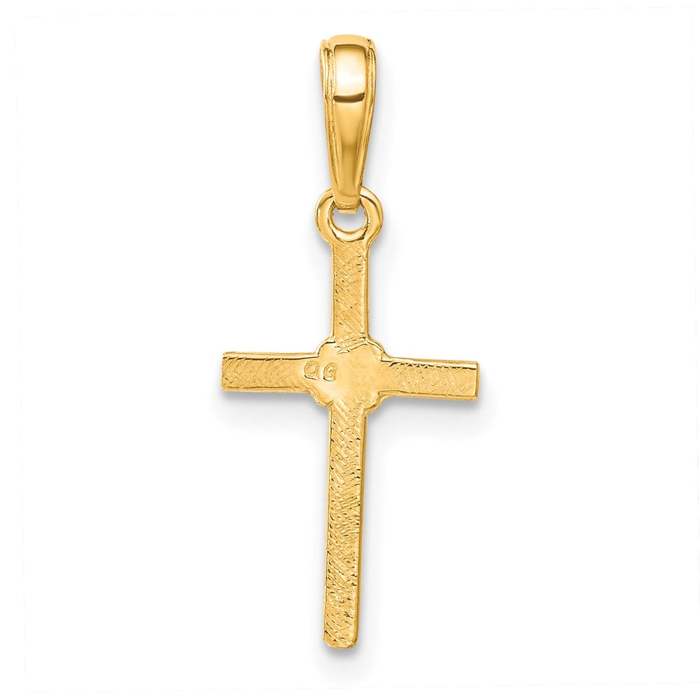 Lovely Rita's Pendants & Charms 10K Yellow Gold Solid Polished Medium Latin Cross Charm
