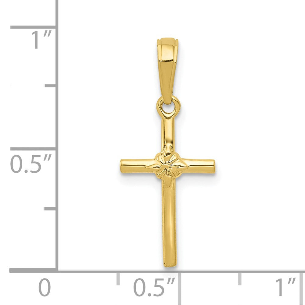 Lovely Rita's Pendants & Charms 10K Yellow Gold Solid Polished Medium Latin Cross Charm