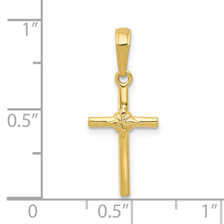 Lovely Rita's Pendants & Charms 10K Yellow Gold Solid Polished Medium Latin Cross Charm