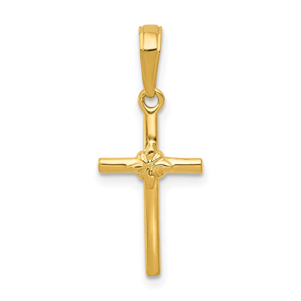 Lovely Rita's Pendants & Charms 10K Yellow Gold Solid Polished Medium Latin Cross Charm