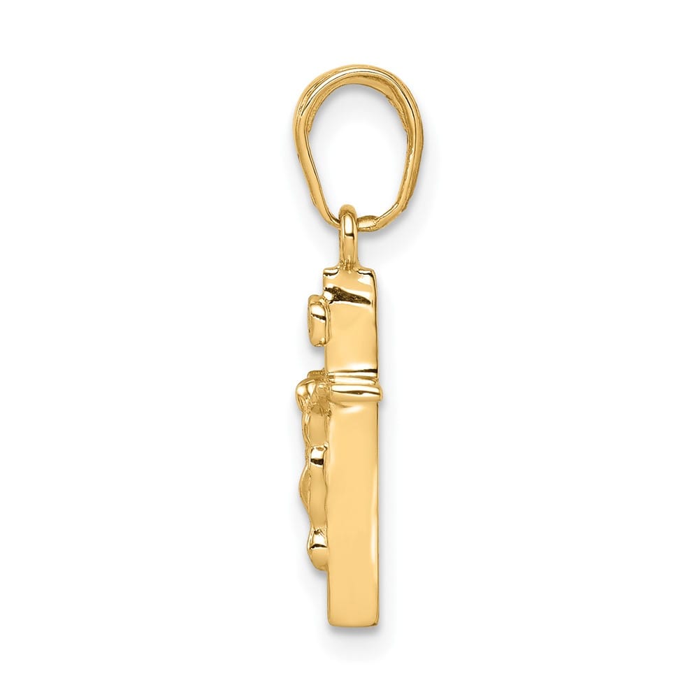 Lovely Rita's Pendants & Charms 10K Yellow Gold Solid Polished Medium INRI Crucifix Pendant