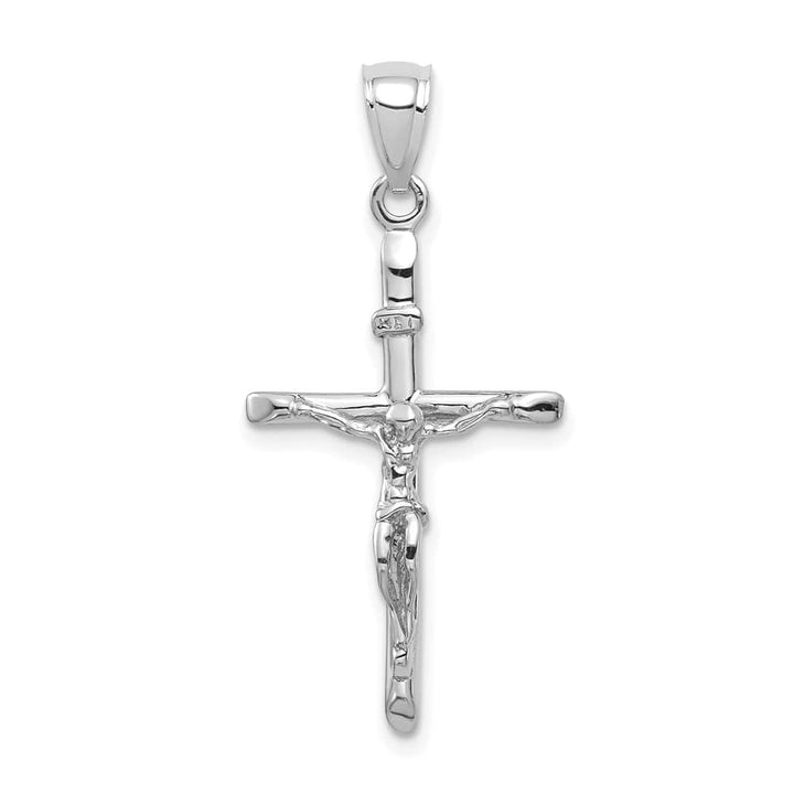 Lovely Rita's Pendants & Charms 10K White Gold Solid Polished Large INRI Latin Crucifix Pendant