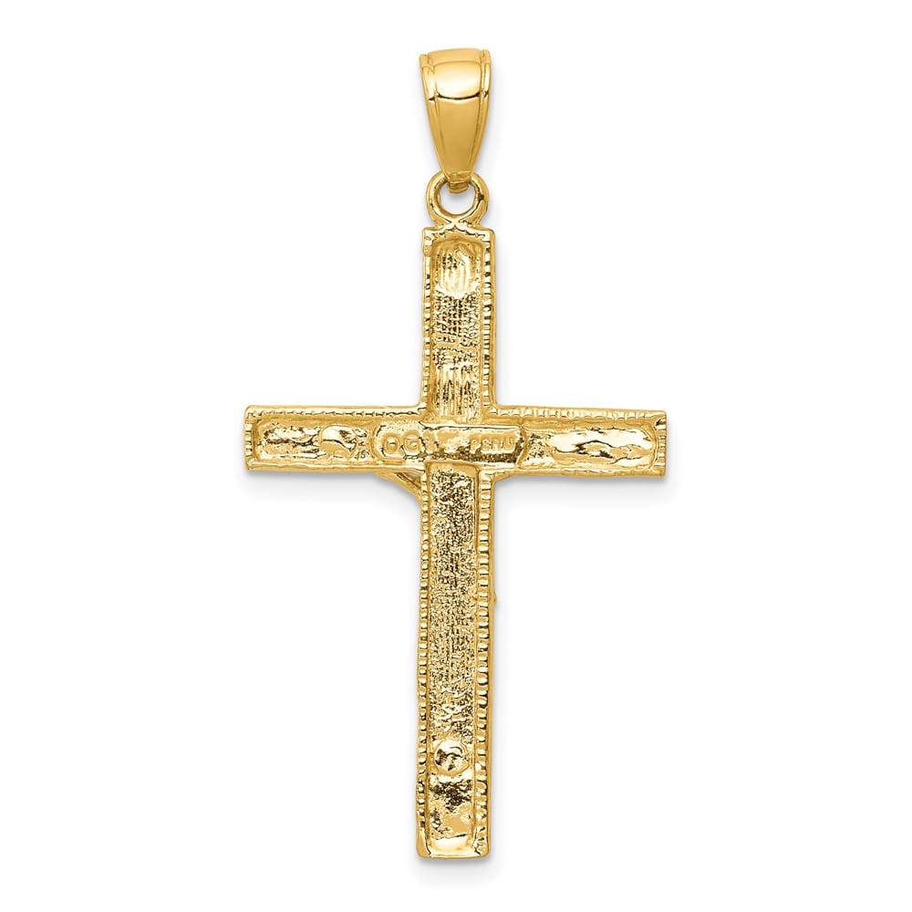 Lovely Rita's Pendants & Charms 10K Yellow Gold Solid Polished Large INRI Crucifix Pendant