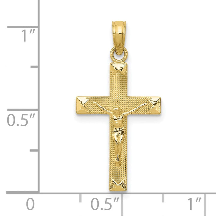 Lovely Rita's Pendants & Charms 10K Yellow Gold Solid Polished Large Crucifix Pendant