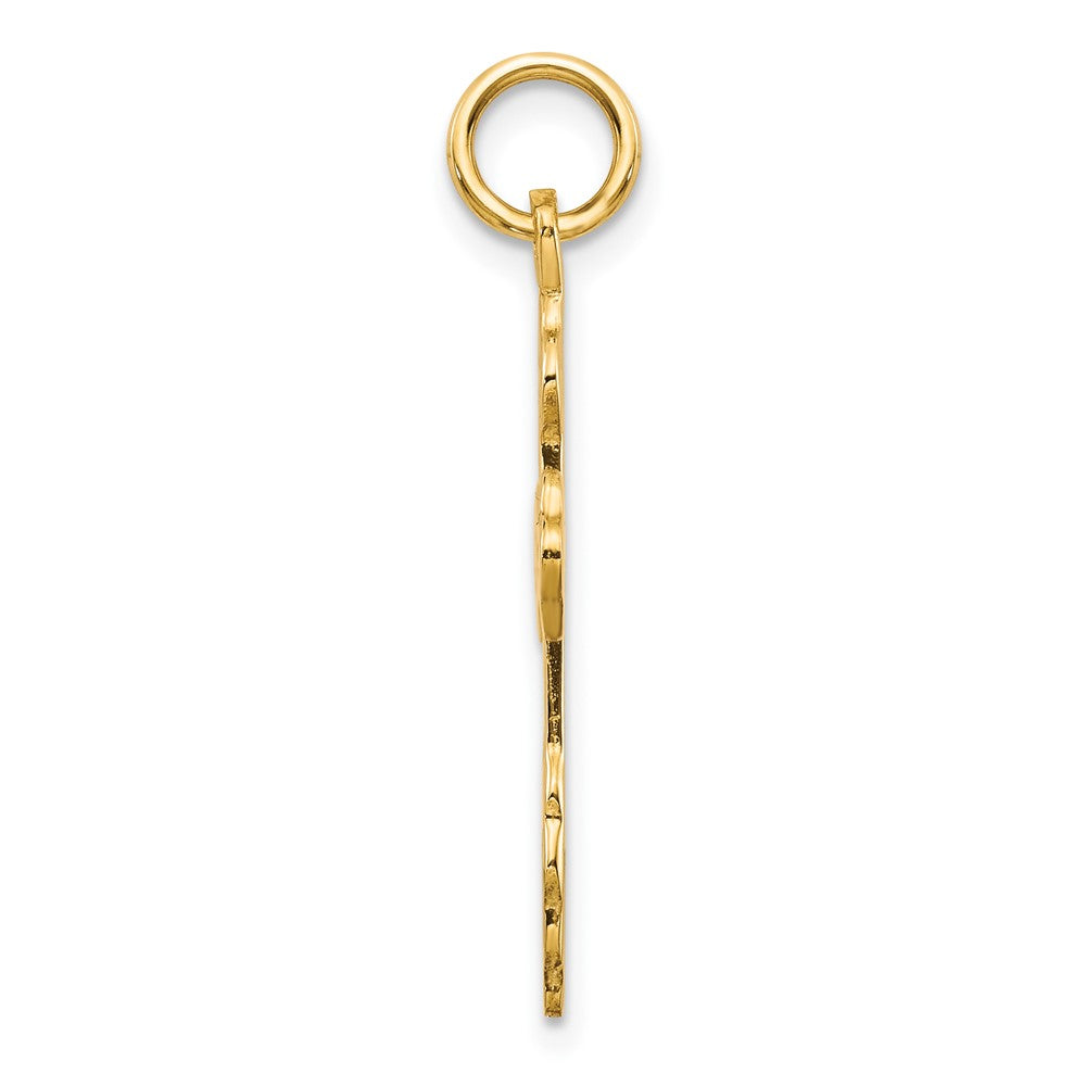 Lovely Rita's Pendants & Charms 10K Yellow Gold Solid Polished Large Eastern Orthodox Cross Charm