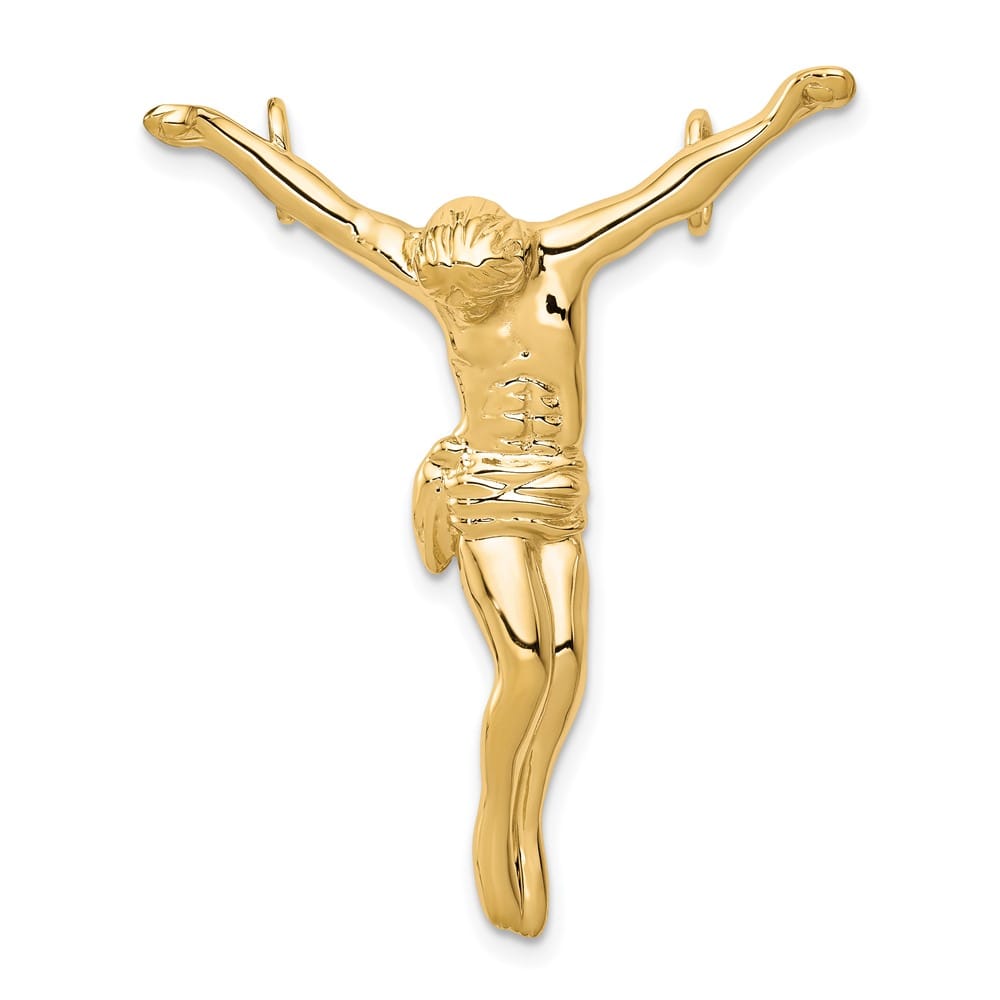 Lovely Rita's Pendants & Charms 10K Yellow Gold Solid Polished Large Corpus Pendant