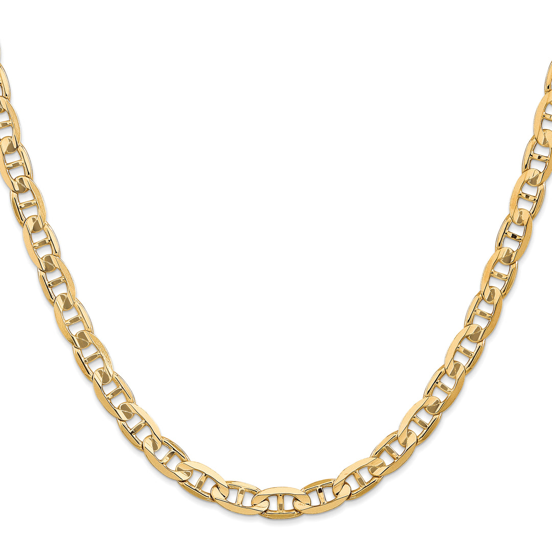 10K Yellow Gold 6.25mm Concave Anchor Chain