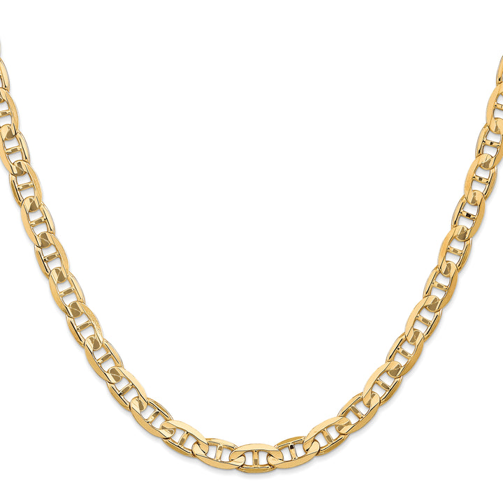 10K Yellow Gold 6.25mm Concave Anchor Chain