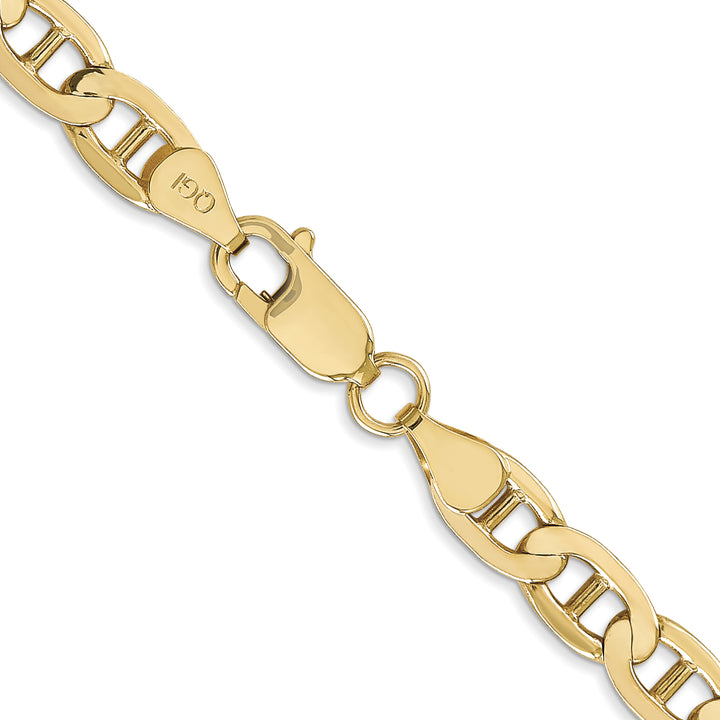 10K Yellow Gold 6.25mm Concave Anchor Chain