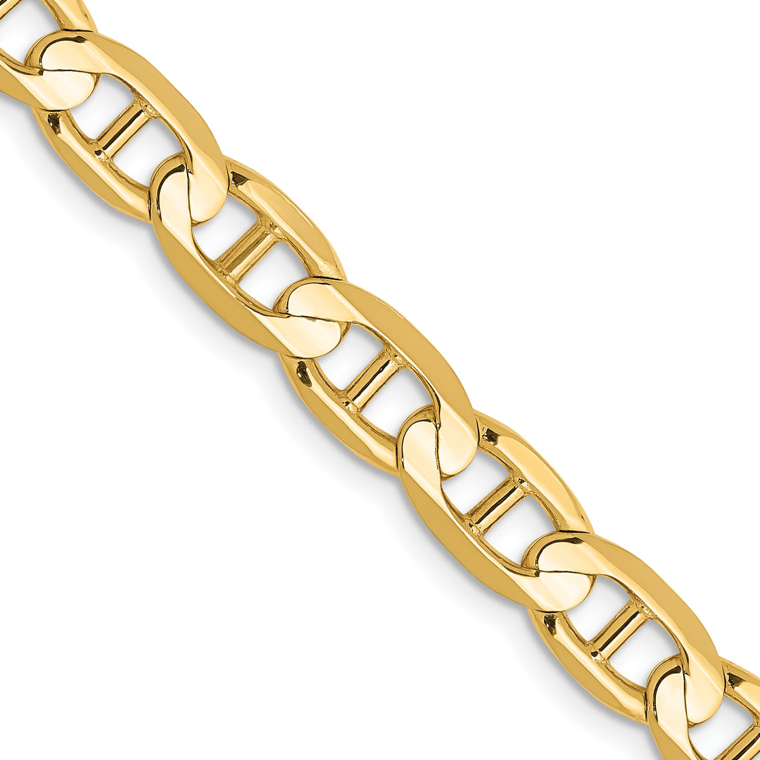 10K Yellow Gold 6.25mm Concave Anchor Chain