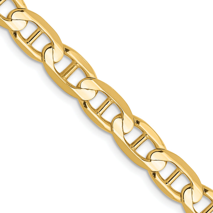 10K Yellow Gold 6.25mm Concave Anchor Chain