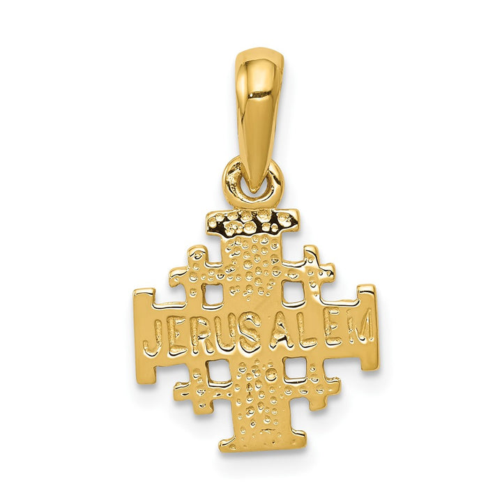Lovely Rita's Pendants & Charms 10K Yellow Gold Solid Polished Medium Jerusalem Cross Charm