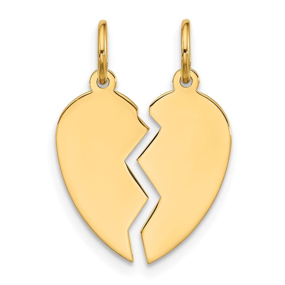 Lovely Rita's Pendants & Charms 10K Yellow Gold Medium 2-Piece Extra Heart Charm Set