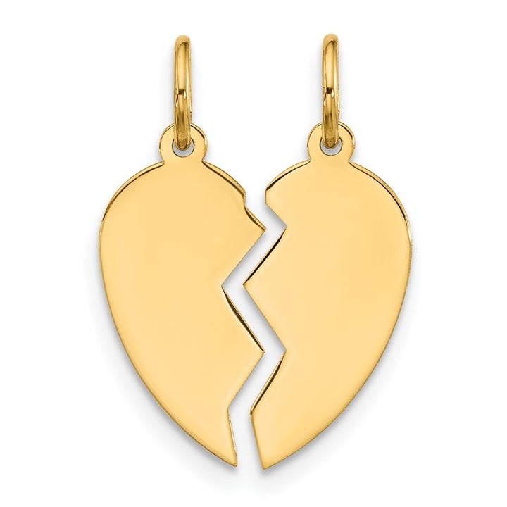 Lovely Rita's Pendants & Charms 10K Yellow Gold Medium 2-Piece Extra Heart Charm Set