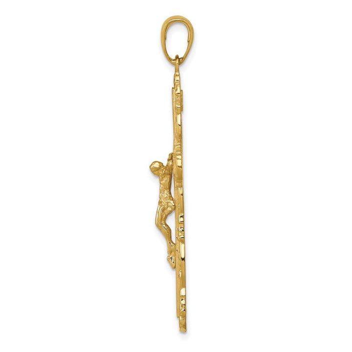 Lovely Rita's Pendants & Charms 10K Yellow Gold Solid Polished Extra Large Filigree Crucifix Pendant