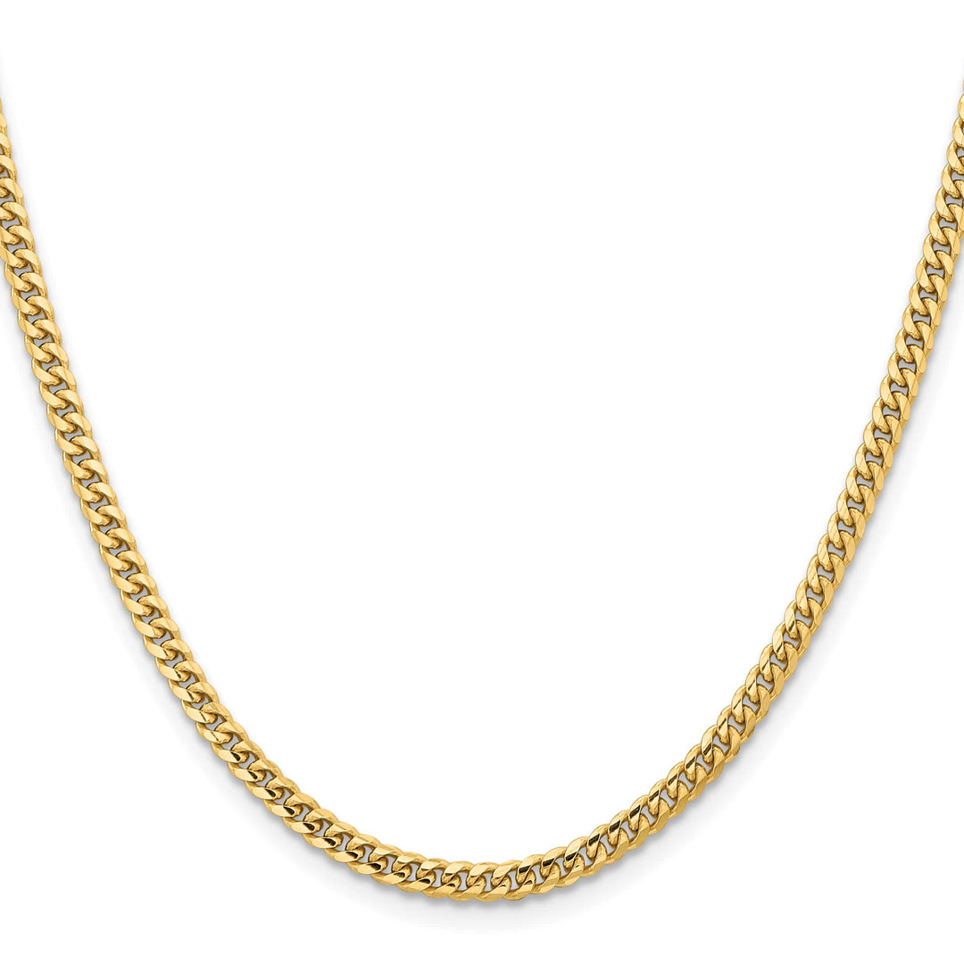 10K Yellow Gold 3.5mm Solid Miami Cuban Chain