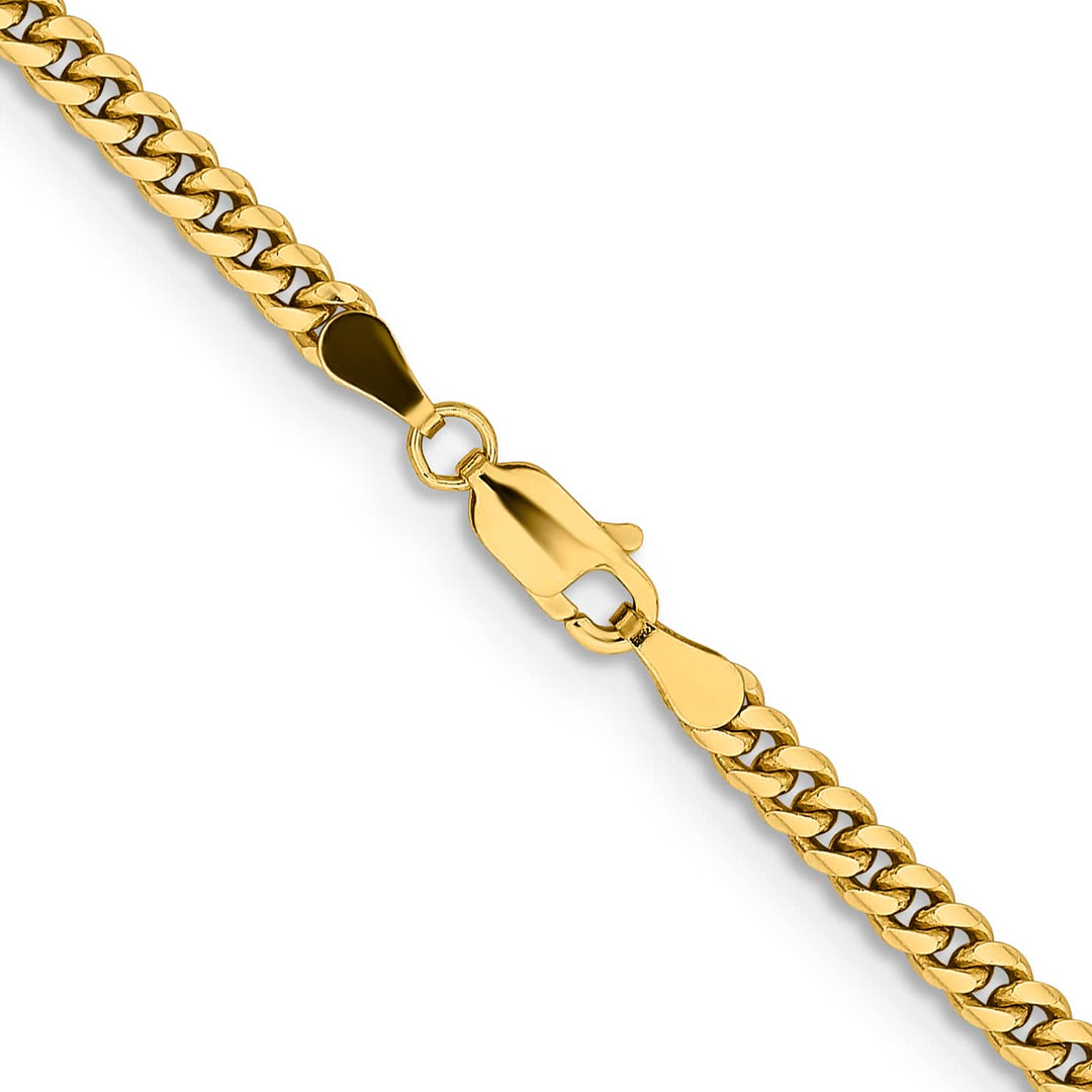 10K Yellow Gold 3.5mm Solid Miami Cuban Chain