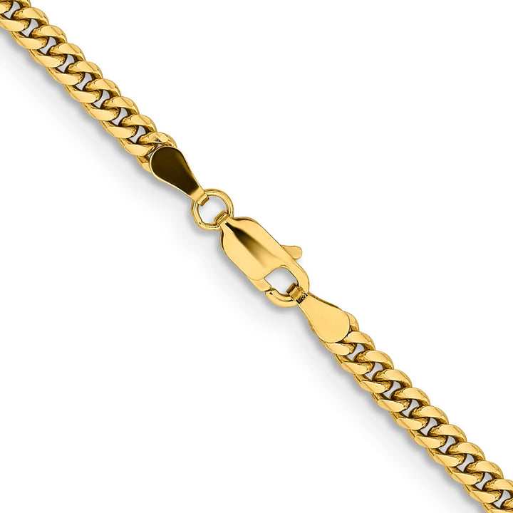 10K Yellow Gold 3.5mm Solid Miami Cuban Chain
