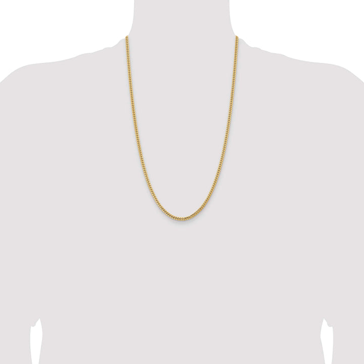 10K Yellow Gold 3.5mm Solid Miami Cuban Chain