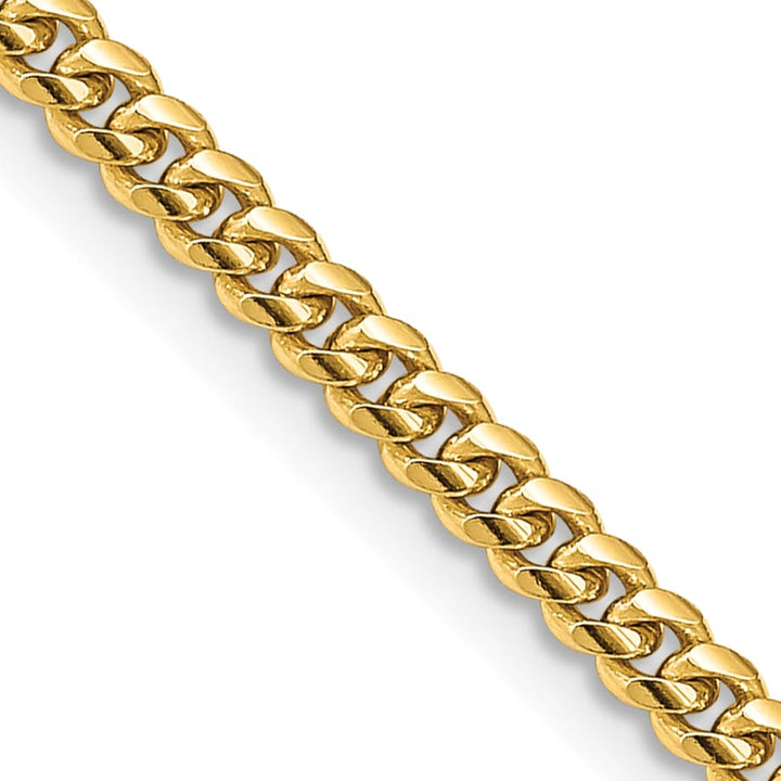 10K Yellow Gold 3.5mm Solid Miami Cuban Chain
