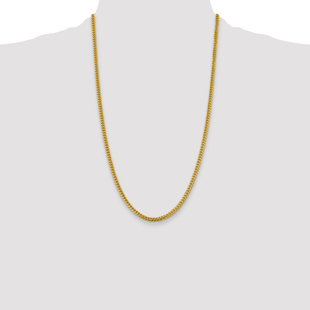 10K Yellow Gold 4.25mm Solid Miami Cuban Chain