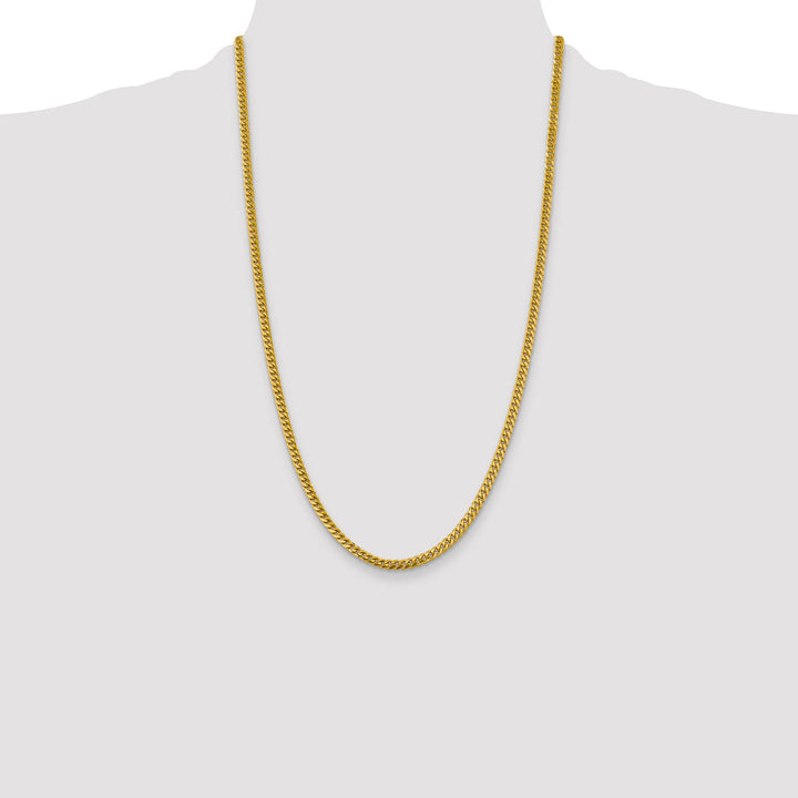 10K Yellow Gold 4.25mm Solid Miami Cuban Chain