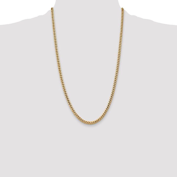 10K Yellow Gold 4.3mm Solid Miami Cuban Chain