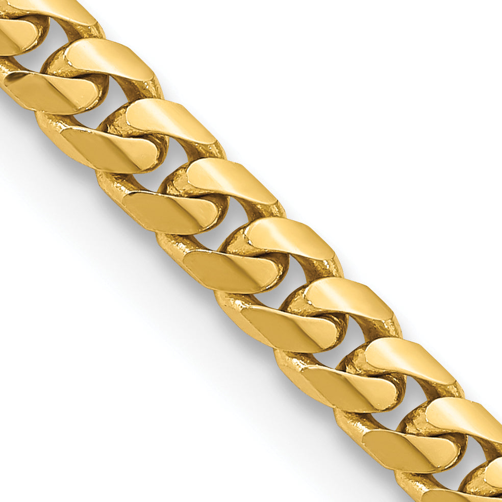 10K Yellow Gold 5mm Solid Miami Cuban Chain