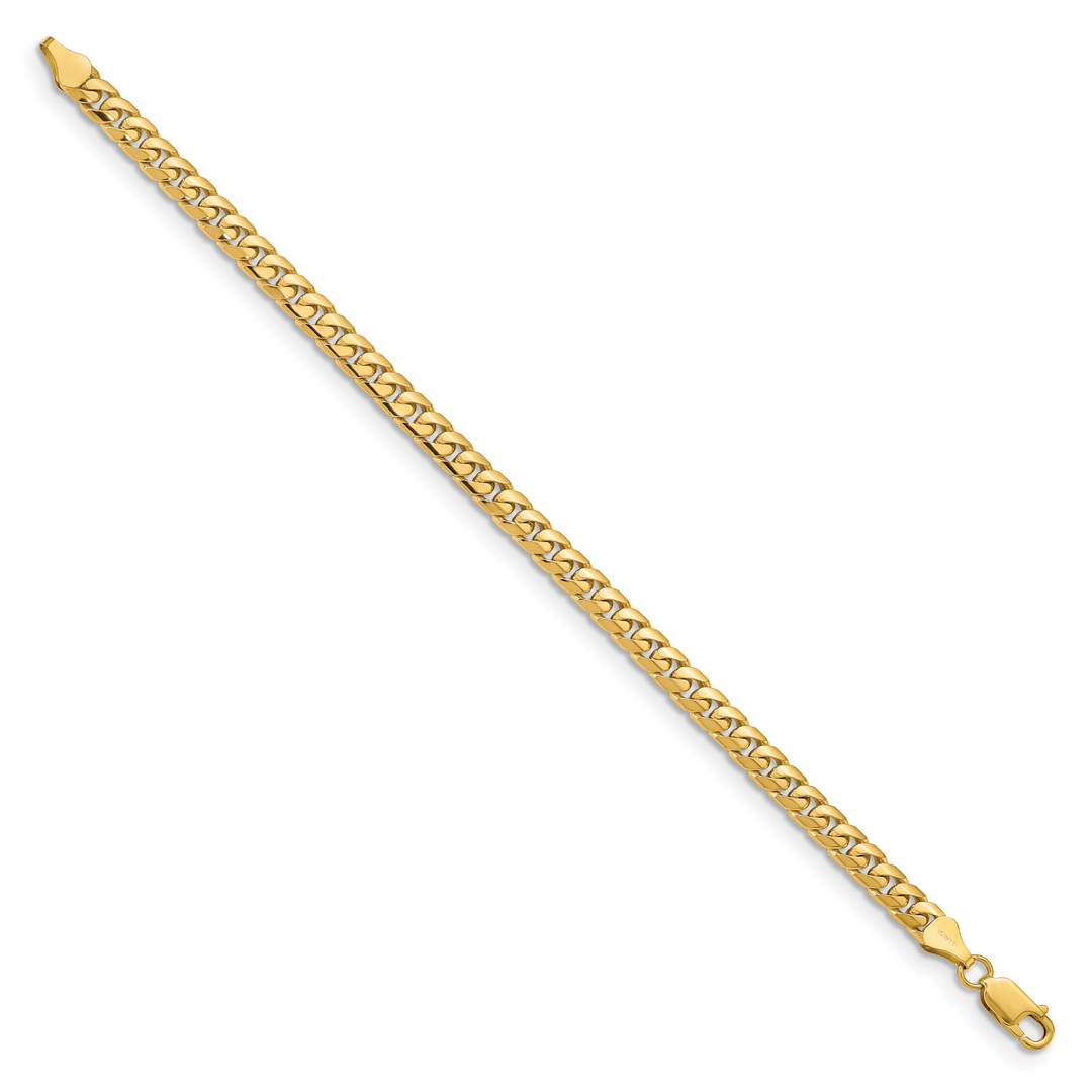 10K Yellow Gold 5.5mm Solid Miami Cuban Chain Bracelet