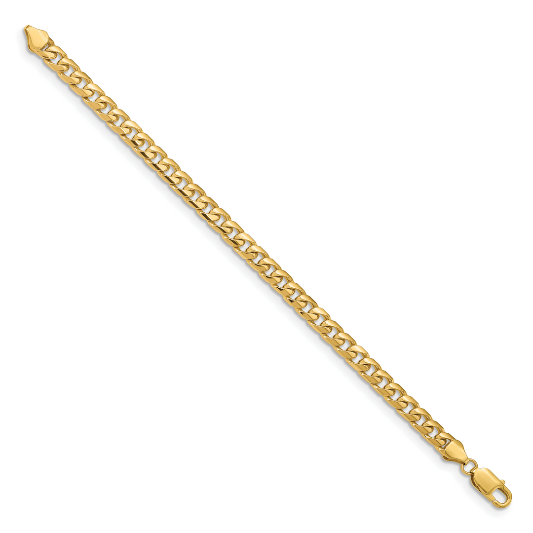 10K Yellow Gold 6.25mm Solid Miami Cuban Chain Bracelet