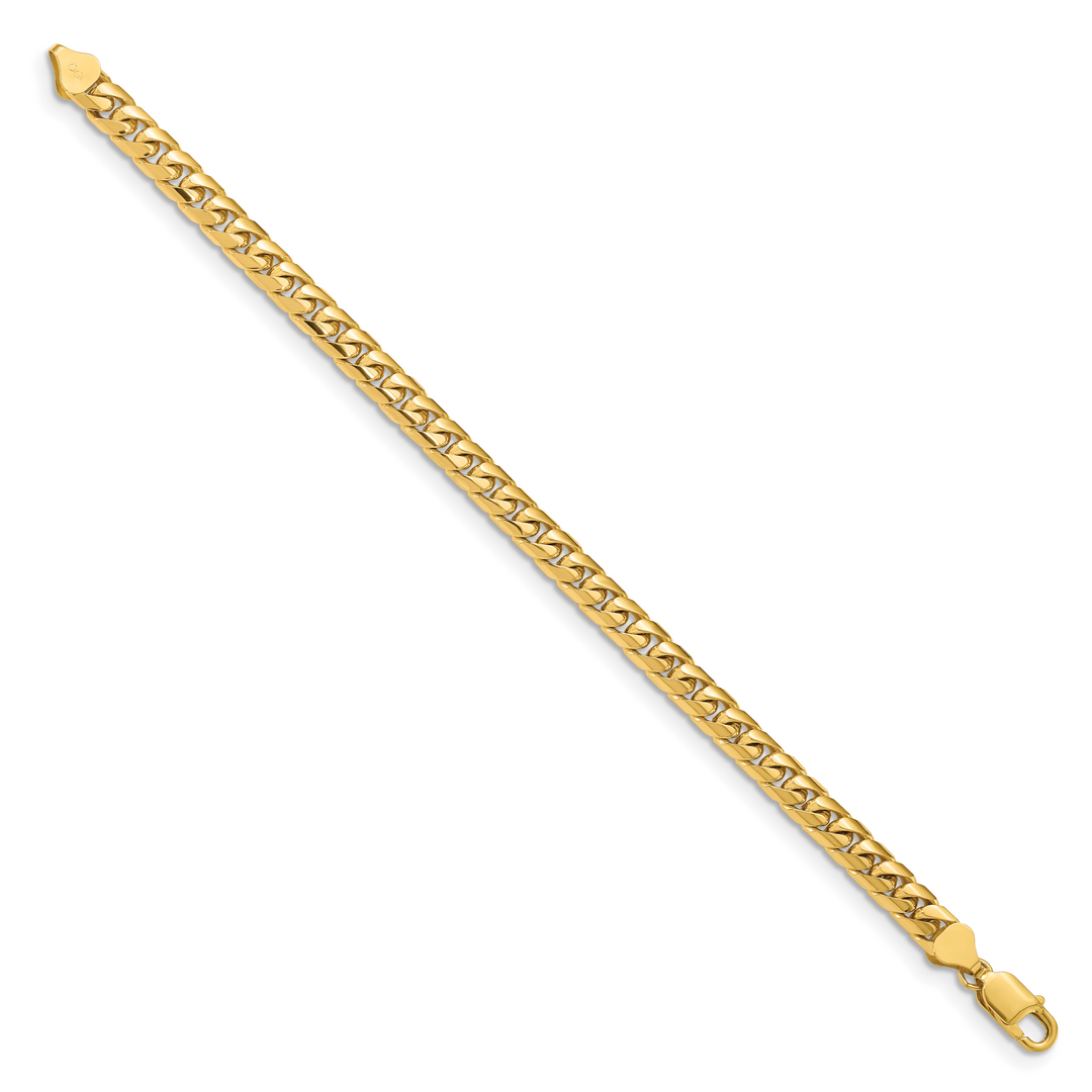 10K Yellow Gold 6.75mm Solid Miami Cuban Chain Bracelet