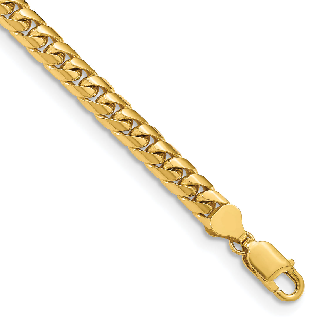 10K Yellow Gold 6.75mm Solid Miami Cuban Chain Bracelet