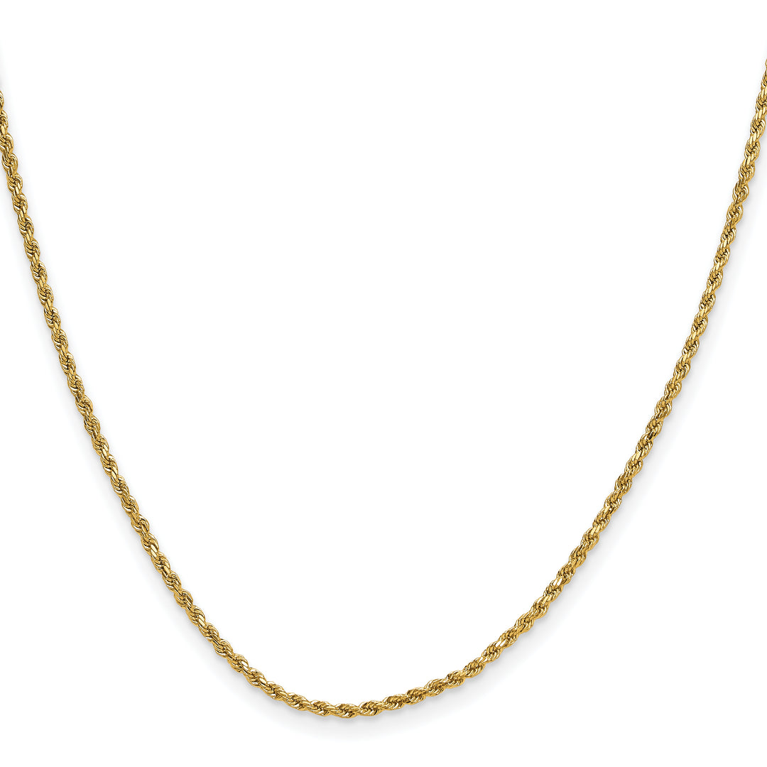 10K Yellow Gold 2mm Semi-Solid D.C. Rope Chain