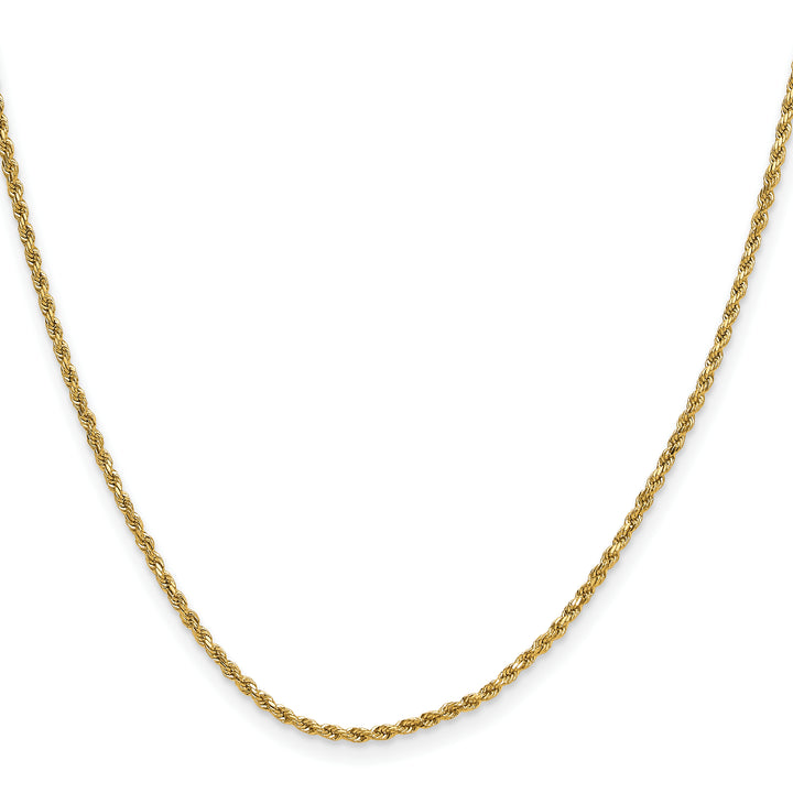10K Yellow Gold 2mm Semi-Solid D.C. Rope Chain