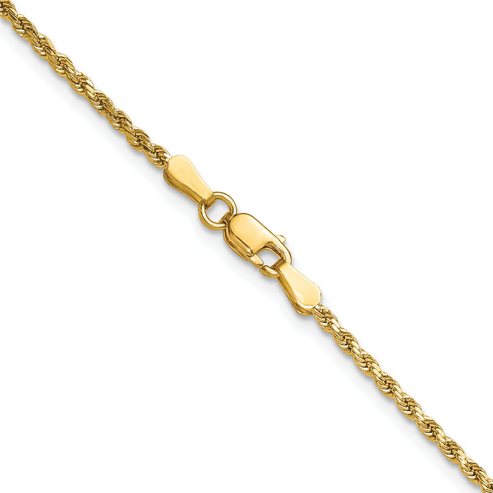 10K Yellow Gold 2mm Semi-Solid D.C. Rope Chain