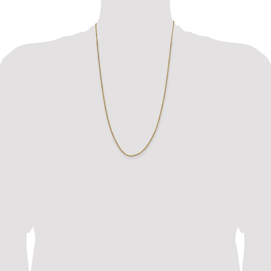 10K Yellow Gold 2mm Semi-Solid D.C. Rope Chain